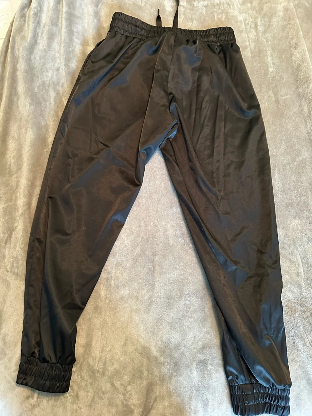 Nike Air Black Satin Track Jogger Pants Women’s M
